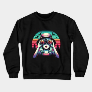 Young Girl Birder Crewneck Sweatshirt